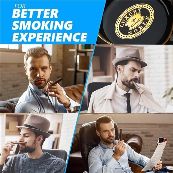 Cigar Ashtray, Handmade Gilt Ceramic Cigar Ashtray, Outdoor Cigar Accessories - Picture 3 of 7